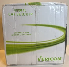 Vericom Indoor Outdoor Gray CAT 5E U/UTP Cable MBW5U-03576 , 1000ft : 4 Pair
