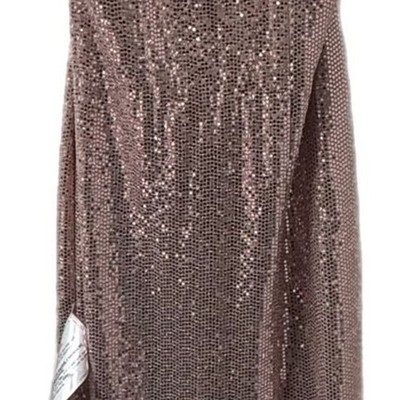 bcbg rose gold sequin dress BCBGMaxazria Sequin Cutout Gown in Rose Gold, Size M