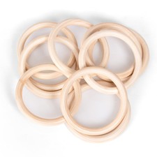 150mm Unfinished Wooden Rings for Craft,10 PCS 6 Inch Diameter Natural Wood