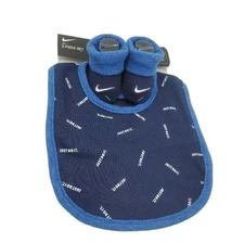 Mixed Lot - Nike Baby Bib, 2 Pair Booties, and Hat, Size 0-6 Months