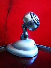 Vintage RARE 1940's Shure 730B Crystal microphone w stand Billie Holiday  4