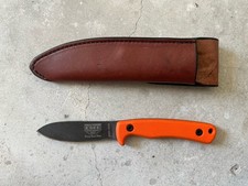 ESEE Ashley Game Knife (AGK) Black 1095 Blade with Orange G-10 Handles