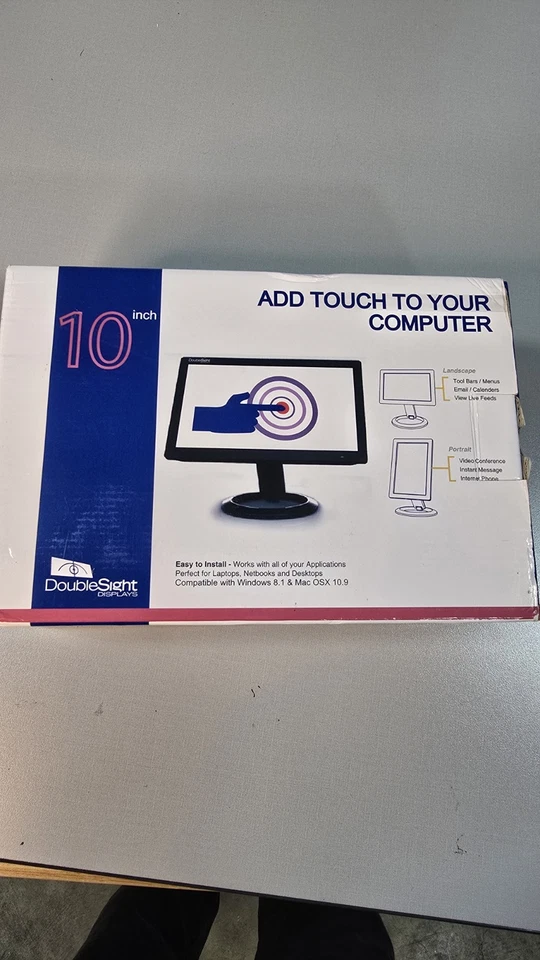 DoubleSight Smart USB Touch Screen LCD Monitor, 10" Screen, Portable No Video... - Image 2 of 3