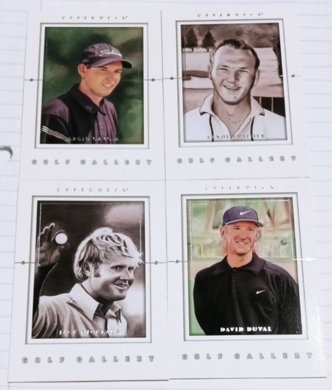 Arnold Palmer/Jack Nicklaus/DavidDuval/Sergio Garcia 2001 UD Golf Gallery Subset