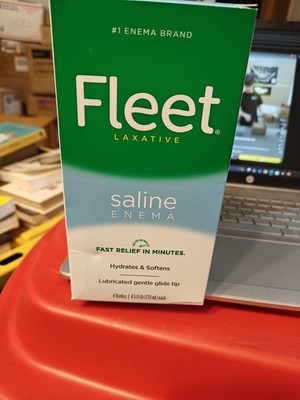 FL1- Laxative Saline Enema for Adult Constipation, 4.5 Fl Oz, 4 Bottles