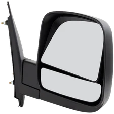 PASSENGER SIDE MANUAL DOOR MIRROR; BLACK TEXTURED; DUAL GLASS