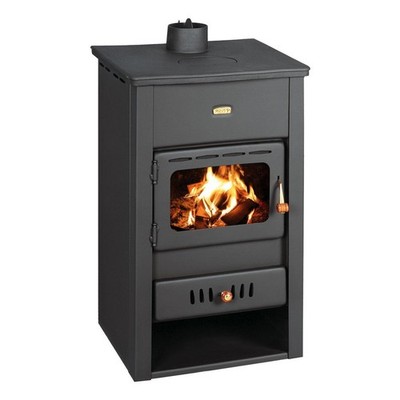 Kaminofen, Holzofen Wasserführend Prity, Modell K2 CP W10, Obere Platte aus Gus
