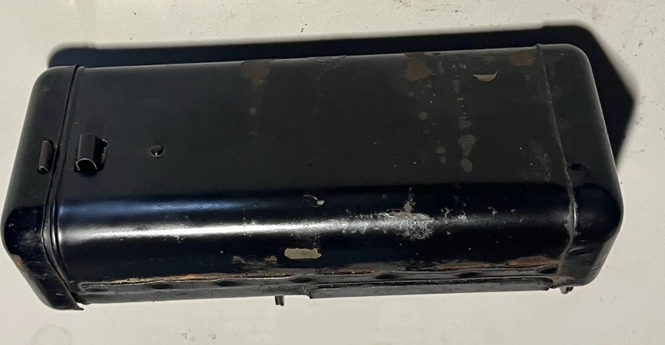 Honda CB360E 1974 74-76 OEM debajo del asiento caja de herramientas almacenamiento metal soporte manual Foto 3 de 4