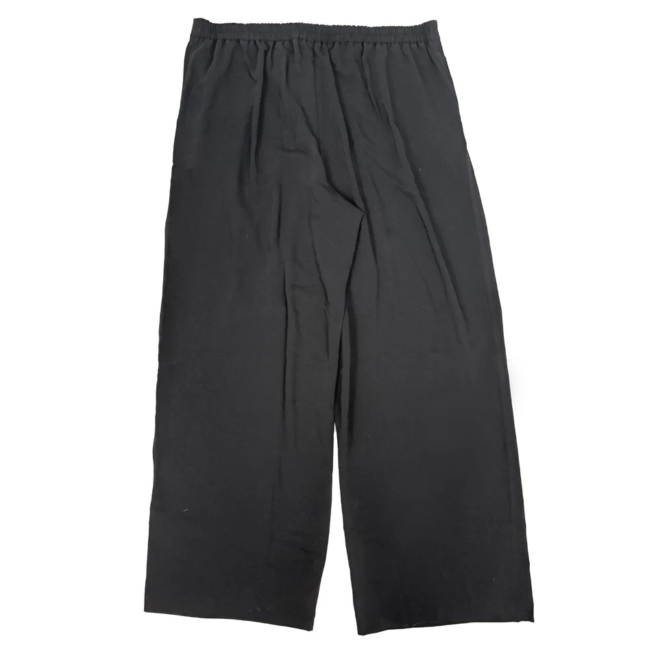 Pantalones rectos altos MADEWELL TXXL verdaderos negros crepé trabajo oficina nuevos con etiquetas B42 Foto 2 de 4