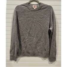 Brooks Brothers Red Fleece Crew Neck Sweater Gray Lambswool Size S
