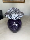 Blenko Glass 2019 Dated Vase Swirl Pattern Flared