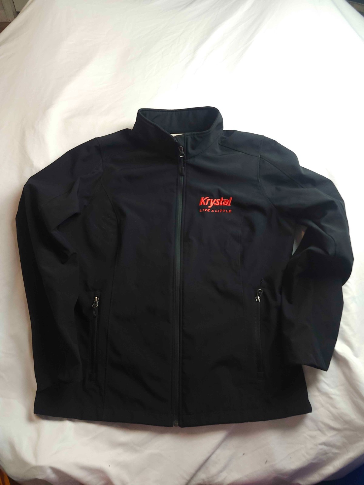 Krystal Live A Little Jacket Womens XL Black Fleece Port Authority Full Zip