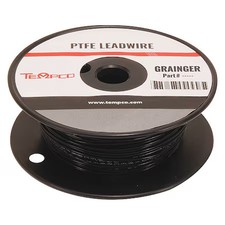 Tempco Ldwr-1076 High Temp Lead Wire, Ptfe, 14 Awg, Black, 250 Ft