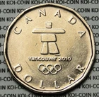 Canada 2010 Lucky Loonie Vancouver Olympic Inukshuk $1 dollar coin circulated