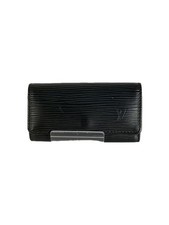 LOUIS VUITTON Multicle 4 Epi Black Leather Black Men's