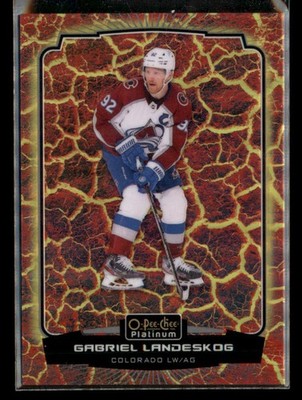 2022-23 O-Pee-Chee Platinum #117 Gabriel Landeskog Hot-Magma #/499