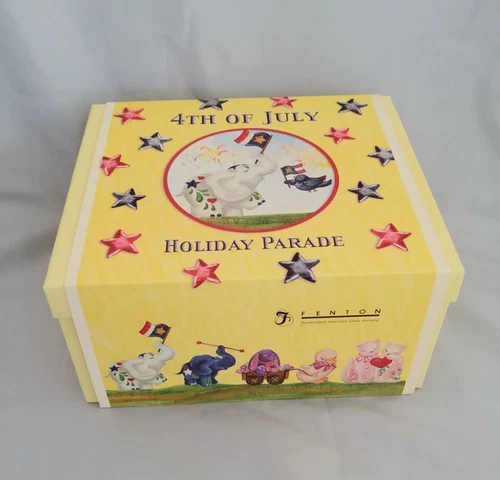 Fenton QVC Holiday Parade 4th Of July Figurine Set