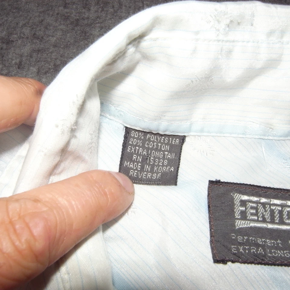 Vintage Fenton Pearl Snap Shirt Mens Medium Western Extra Long Tails Retro - Image 4 of 4