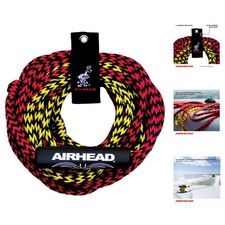 Durable 16 Strand 60ft Tow Rope with Snap Closure, Ideal for Family Water Sports