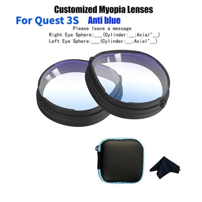 Anti-Blue Glasses Magnetic for Quest 3S/Oculus Quest 2 VR Prescription Lenses