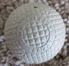 VINTAGE UNUSED TRIMOUNT 27 1/2 GUTTA PERCHA GOLF BALL GREAT BALL  CIRCA 1897