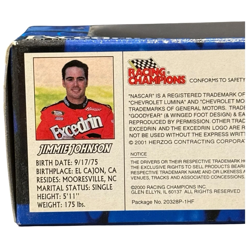 Jimmie Johnson Excedrin PM Racing Lote de 3 | Keller Houston NASCAR Diecast 1:64 Foto 3 de 4