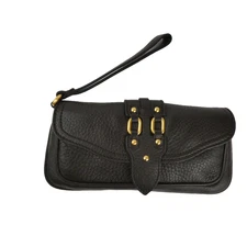 Cole Haan Leather Wristlet Wallet Village Brown Pebbled MSRP $89.00 NEW in BOX