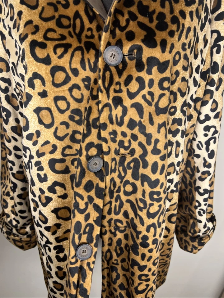 Dennis Basso Rain Jacket Brown S Leopard Print Reversible Large Women’s Coat - Image 3 of 4