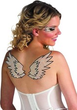 2 Angel Wing Glitter Tattoos Peel Stick - Rubies