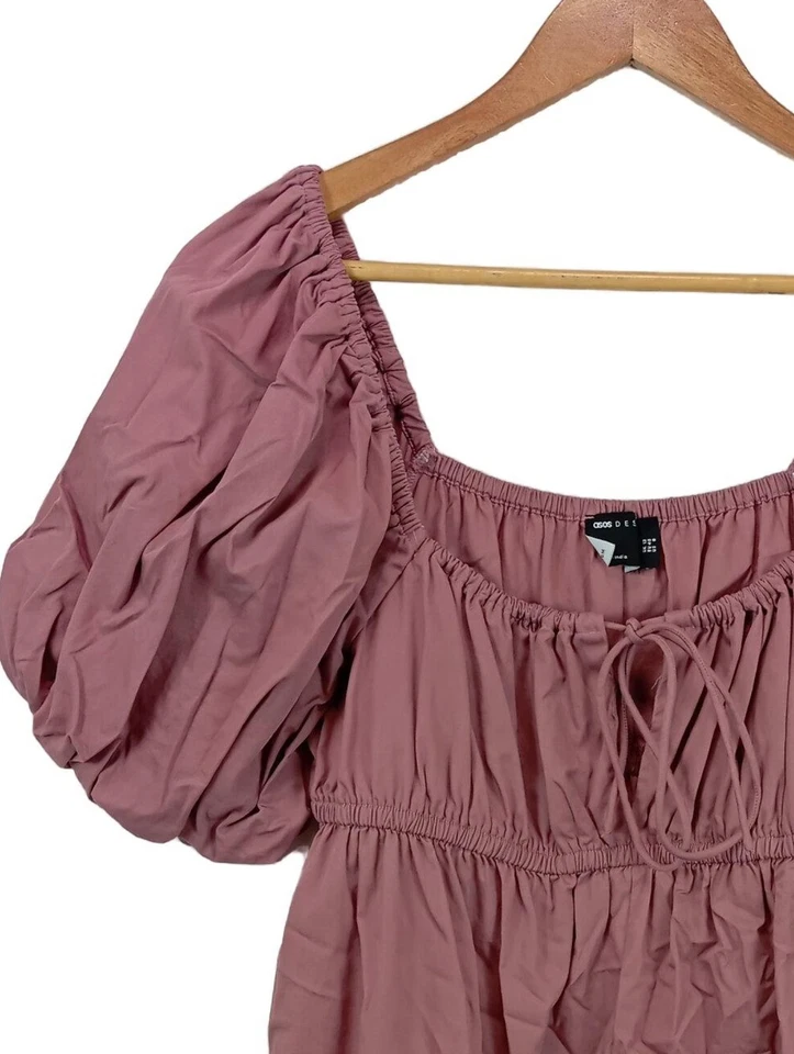 ASOS Vestido de manga corta Mujeres Vestido Talla EU 40 rosa look casual - Imagen 3 de 4