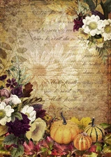 Autumn Message | A4 or A3 Rice Paper | Paper for Decoupage | Decoupage Queen