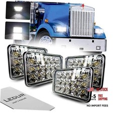 4x6 Headlights DOT Approved 4PCS 45W Hi/Low Sealed 4x6 LED Headlights 45W 4PCS