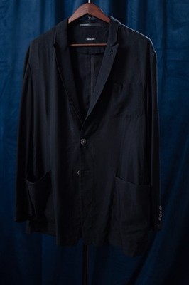 NWT Giorgio Armani Main Line Black Blazer Jacket 100% Cupro Italy 56 /Fits 52-54
