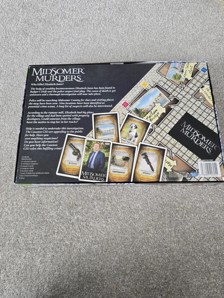Cluedo Midsomer Murders Edition Board Game CLUEDO ITV Mystery - Complete VGC - Image 2 of 4