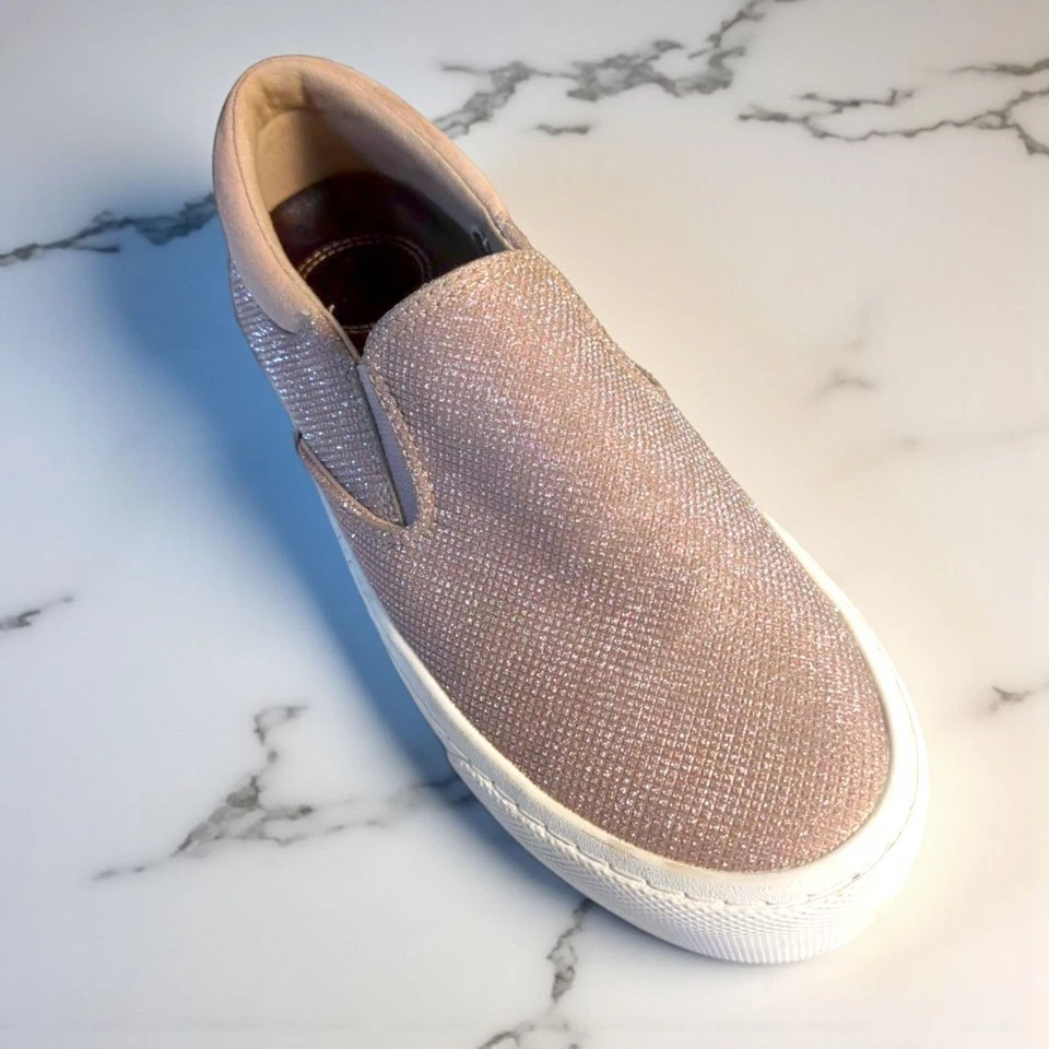 BALLY Pale Pink Bling -Luxe Slip On Leather Shoes Sneakers/ Trainers Sz 7 - Image 3 of 4