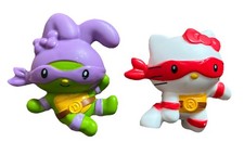 2025 Teenage Mutant Ninja Turtles Hello Kitty Happy Meal Toys Lot of 2