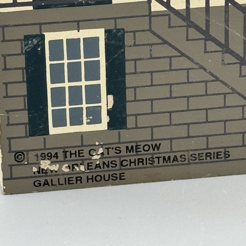 1994 Cats Meow New Orleans Christmas Series Gallier House Faline Shelf Sitter - Picture 5 of 8
