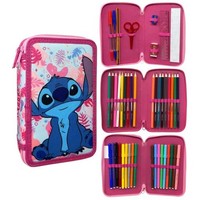 Lilo & Stitch Federtasche MäPpchen Federmappe SchüLeretui 3-Fach, GefüLlt