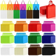 180 Pcs Non Woven Tote Bags Bulk 13.78 x 9.84 x 3.94 Inches Reusable Foldable...