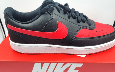 Nike COURT VISION LO NN Shoes Mens 11.5 Black University Red White FJ0685 010 Nike COURT VISION LO NN Basketball Sneaker Black University  main image 3