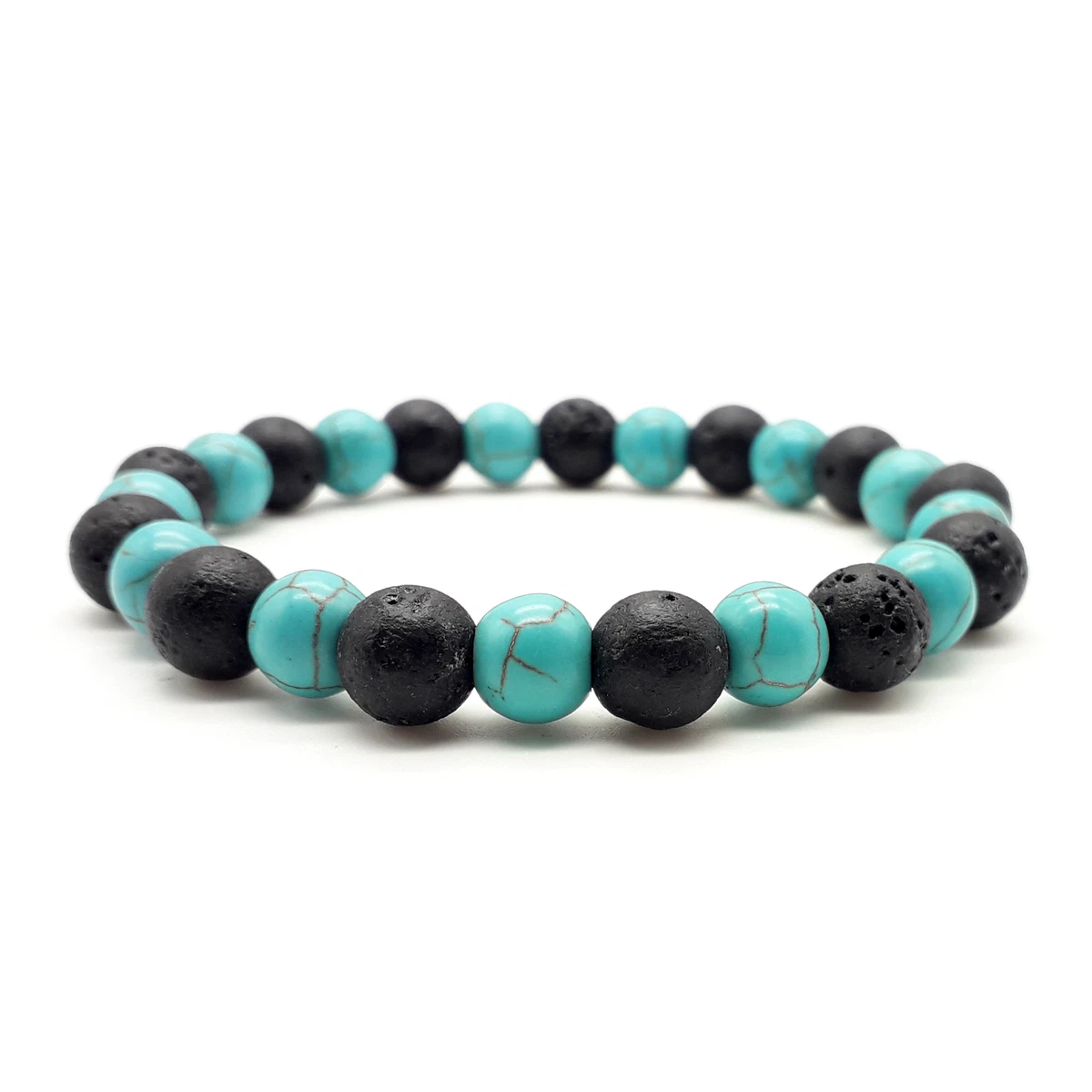 Bracciale con pietra blu azzurra, bracciale in rame - disponibile s