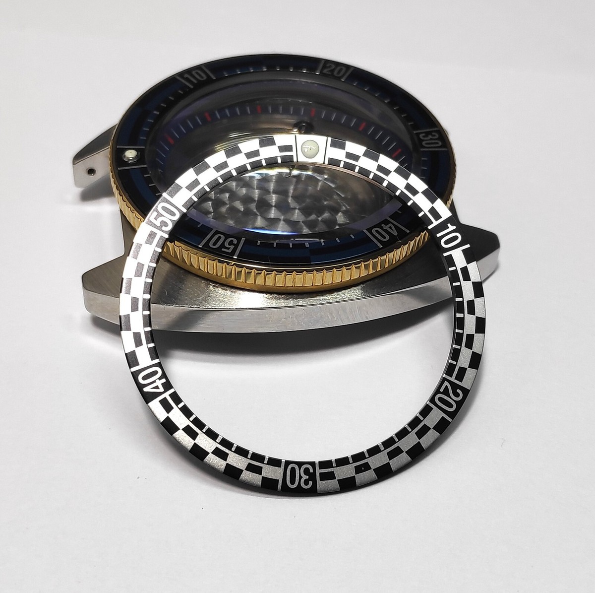CHECKER RALLY FLAT BEZEL INSERT 38mm For Seiko SKX SRPD Divers