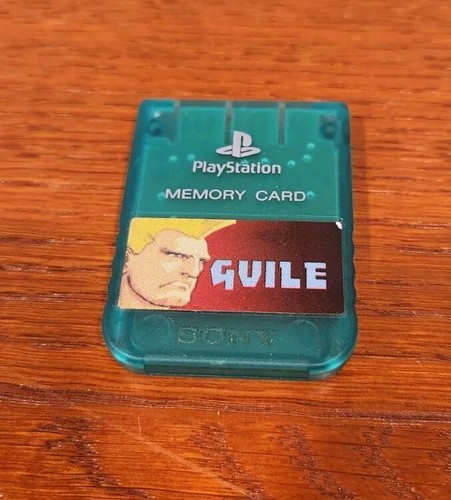 Tarjeta de memoria Sony PlayStation 1 PS1 verde translúcido OEM PROBADA auténtica