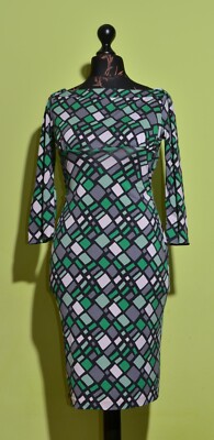 Diane von Furstenberg DVF Damen 3/4 Ärmel Seidenkleid Größe 6