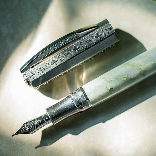 Visconti Il Magnifico Green Marble Fountain Pen Limited Edition New