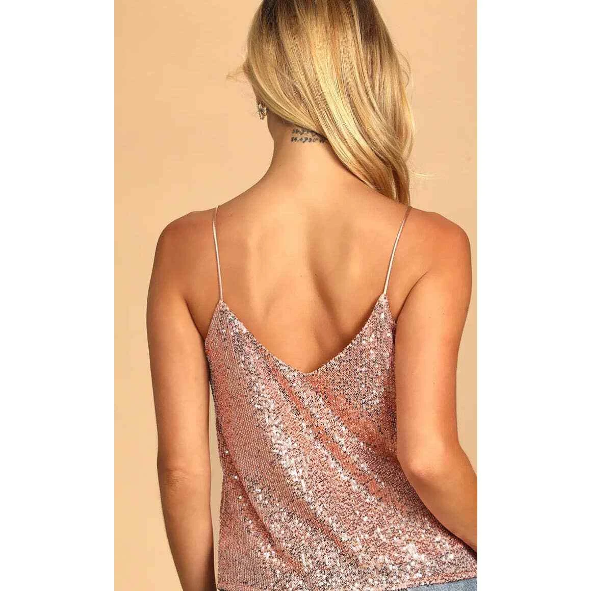 Sparkly camisole tops deals
