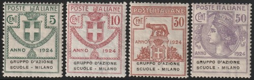 Italia Regno Enti Parastatali 38/41 Gruppo Azione Scuole Milano Semistatali MNH - Foto 2 di 5