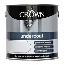 Crown 2.5L Undercoat White Interior  Exterior Wood  Metal Paint Basecoat