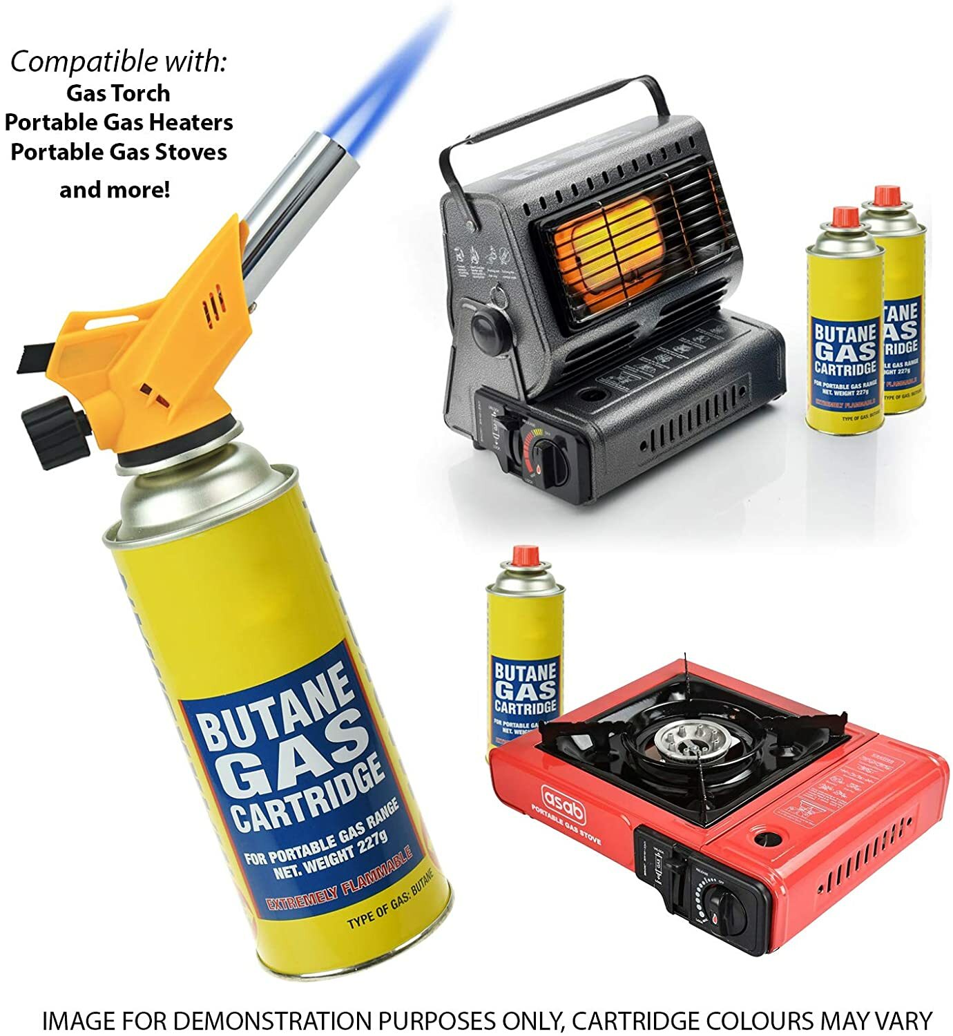 BUTANE GAS BOTTLES CANISTERS FOR PORTABLE STOVES COOKERS GRILL HEATERS