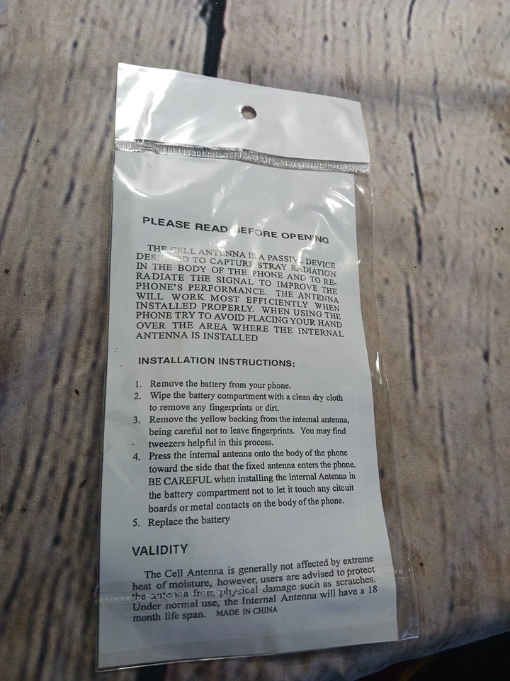 As Seen on TV Cell Antenna Sticker Signal Booster NEW Sealed Vintage Phone Acces - Image 2 of 2